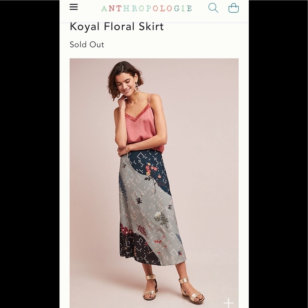 New Anthropologie sz SP Koyal Floral skirt